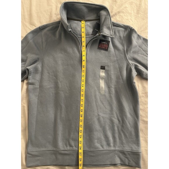 Croft & Barrow Men's L Blue 1/4 Zip Pullover Easy Care Sueded Fleece Size L NWT - Picture 11 of 12